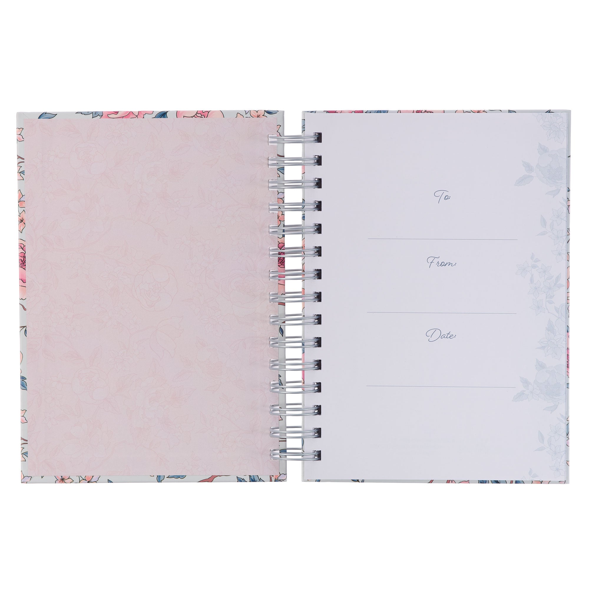 More Precious Than Rubies Pink Floral Wirebound Journal - Proverbs 5:13