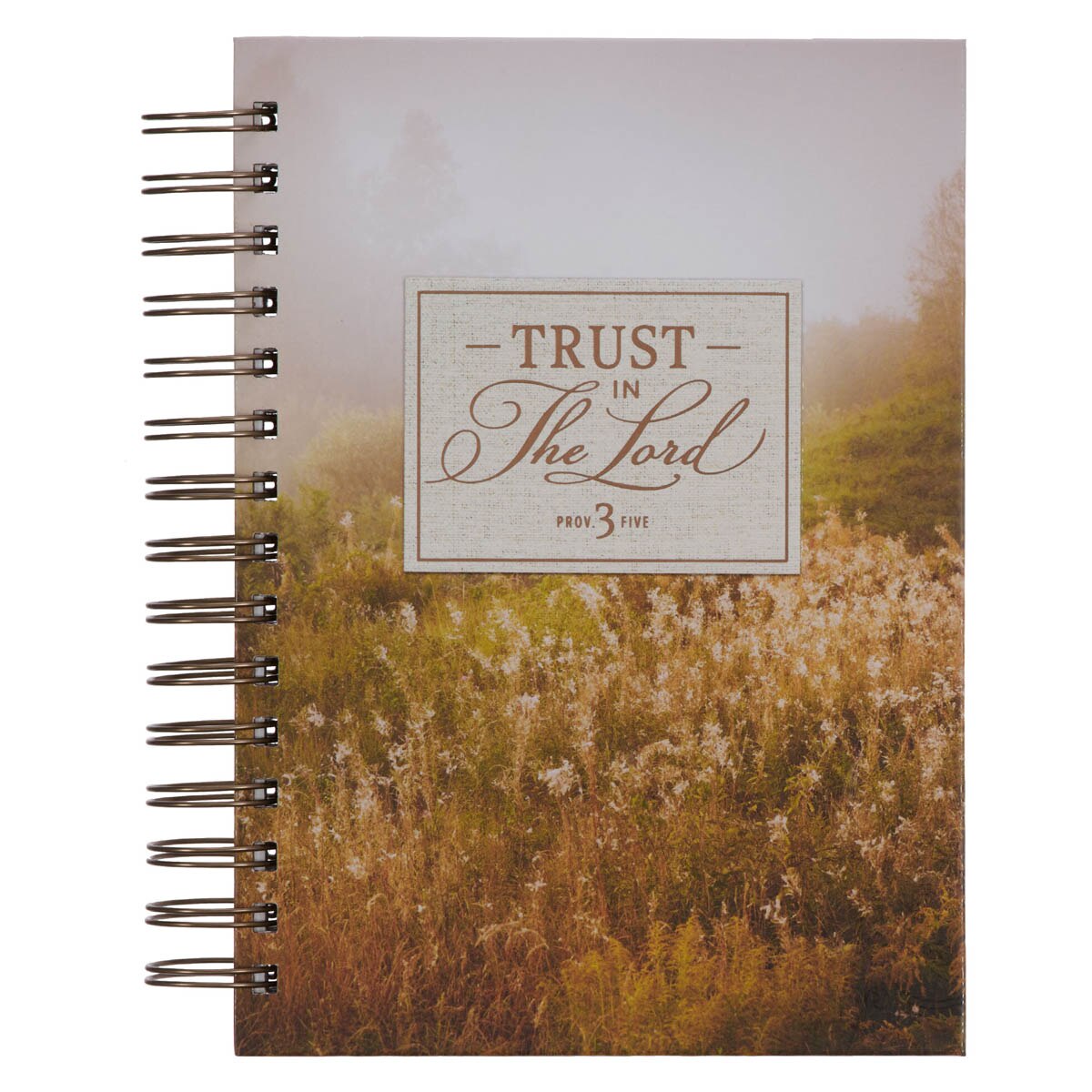 Trust in the LORD Field Grass Wirebound Journal  - Proverbs 3:5