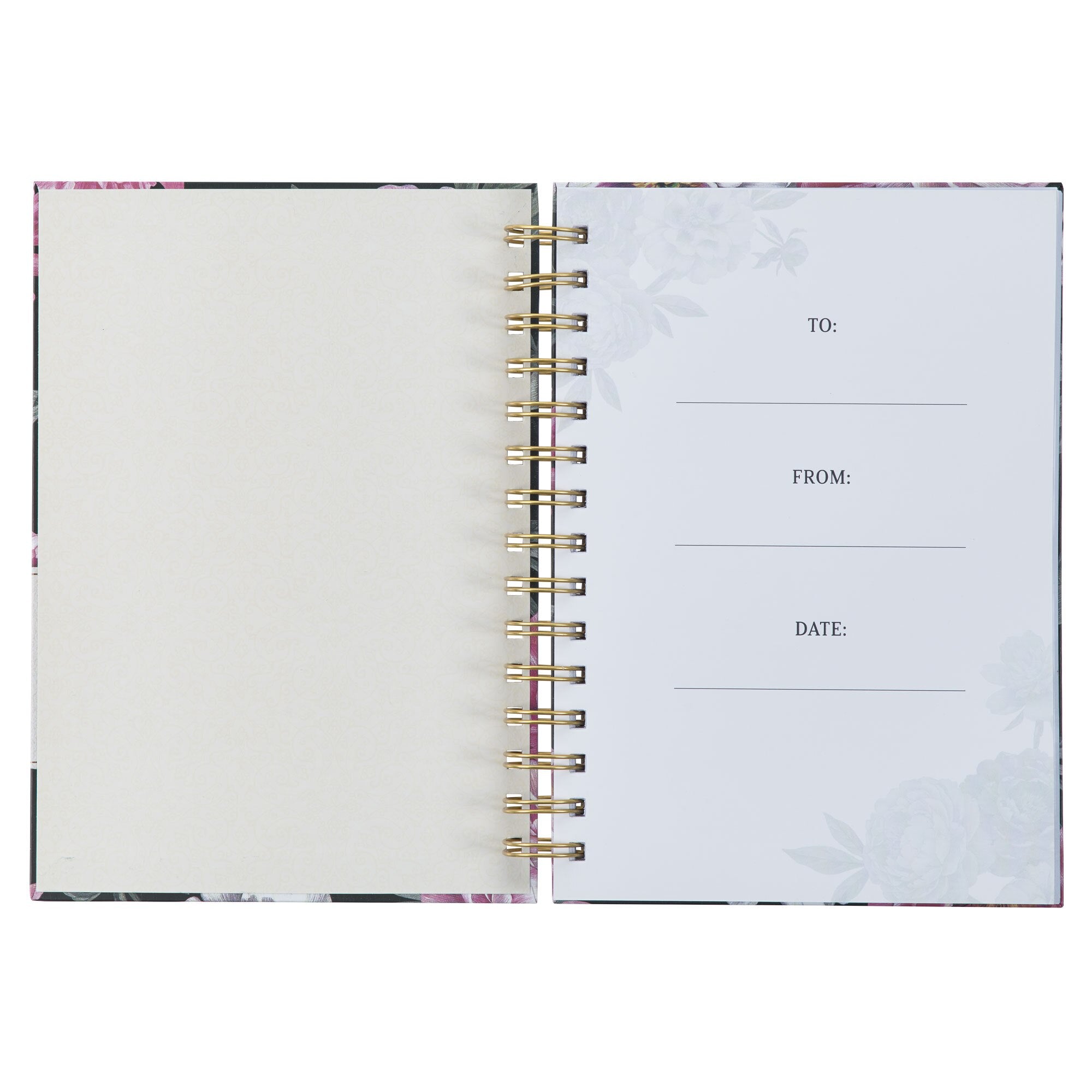 All Things Are Possible Floral Large Wirebound Journal - Matthew 19:26