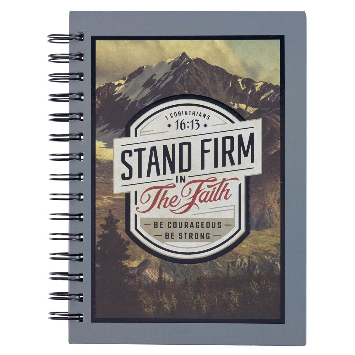 Stand Firm Mountain View Wirebound Journal  - 1 Corinthians 16:13