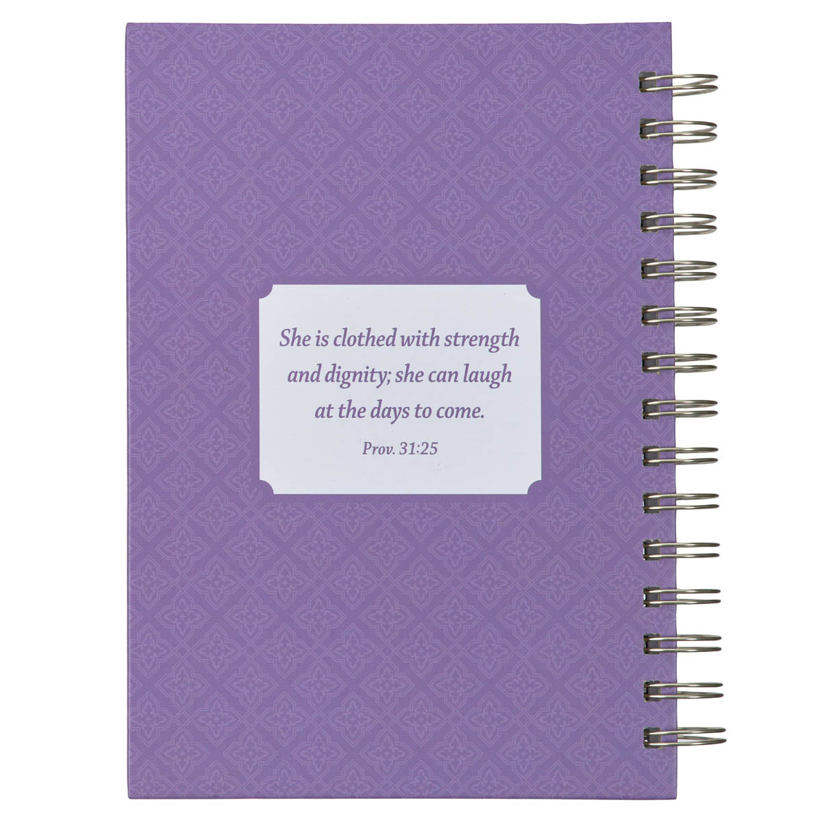 Strength and Dignity Purple Hummingbird Large Wirebound Journal  - Proverbs 31:25
