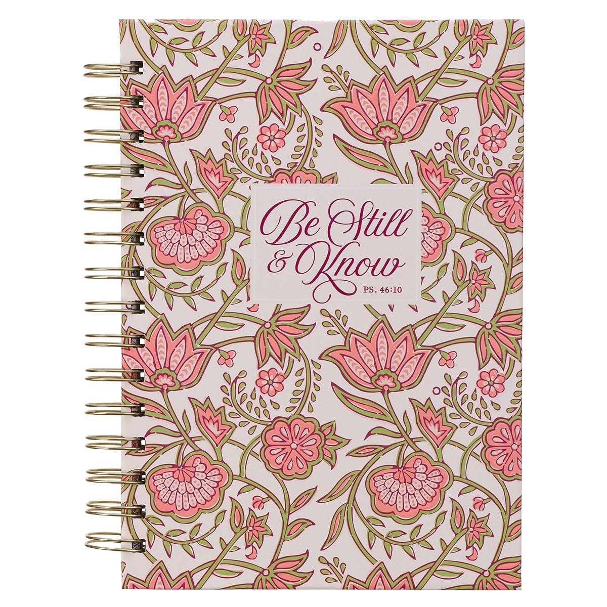 Be Still and Know Pink Spring Wirebound Journal - Psalm 46:10