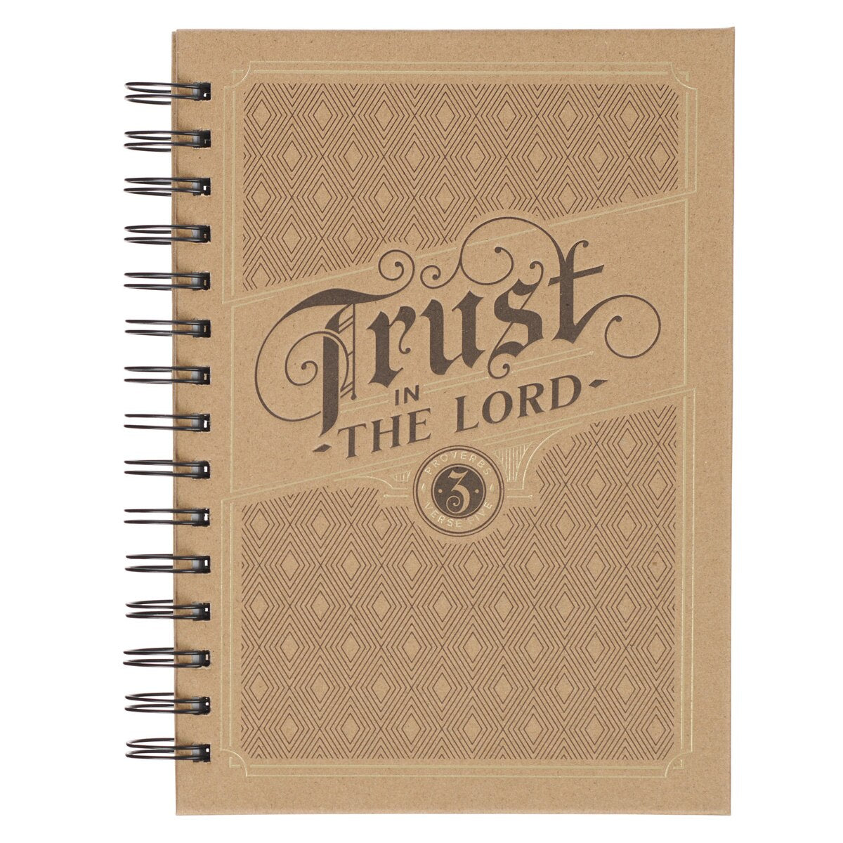 Trust in the Lord Cork-brown Large Wirebound Journal - Proverbs 3:5