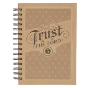 Trust in the Lord Cork-brown Large Wirebound Journal - Proverbs 3:5
