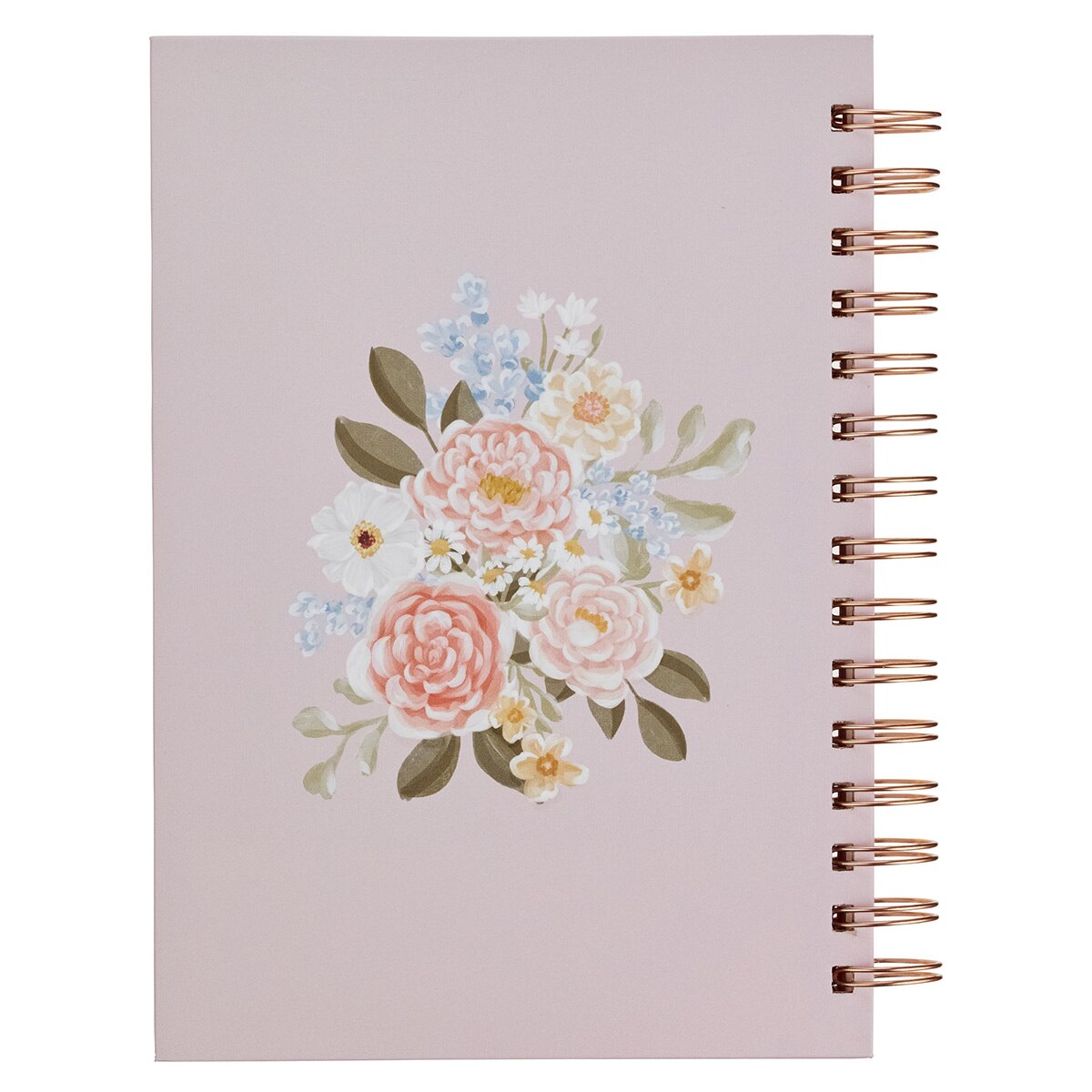 Strength and Dignity Pink Floral Wirebound Journal - Proverbs 31:25
