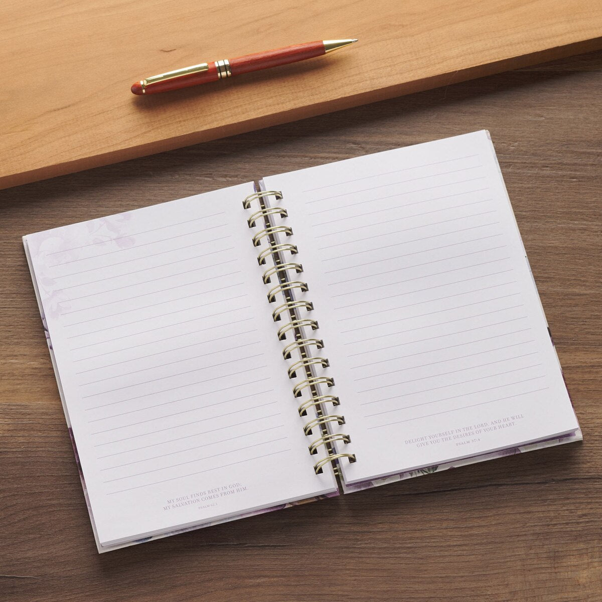 Strength and Dignity Purple Rose Wirebound Journal - Proverbs 31:25