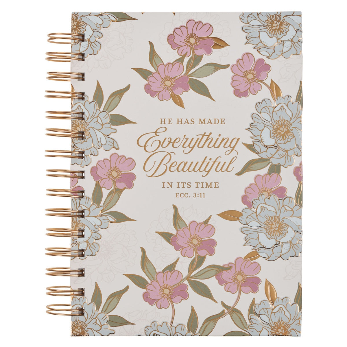 Everything Beautiful Whimsical Blooms Spiral Journal - Ecclesiastes 3:11