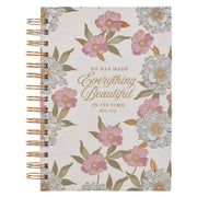 Everything Beautiful Whimsical Blooms Spiral Journal - Ecclesiastes 3:11