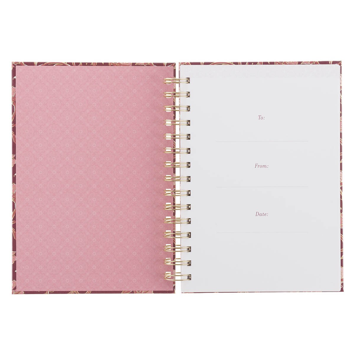 Things Are Possible Burgundy Blush Spiral Journal - Matthew 19:26