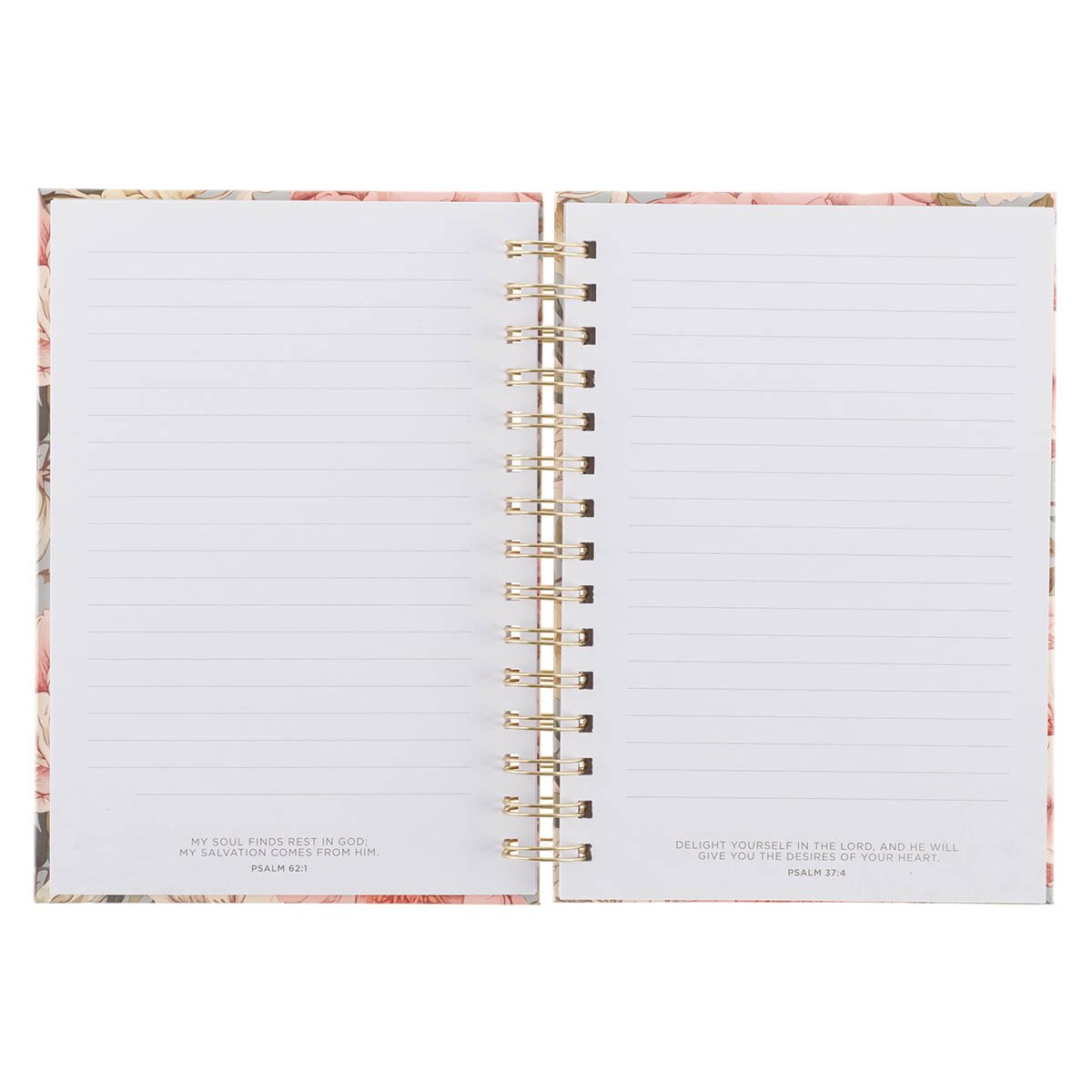 Be Strong and Courageous Delicate Dahlia Spiral Journal - Joshua 1:9