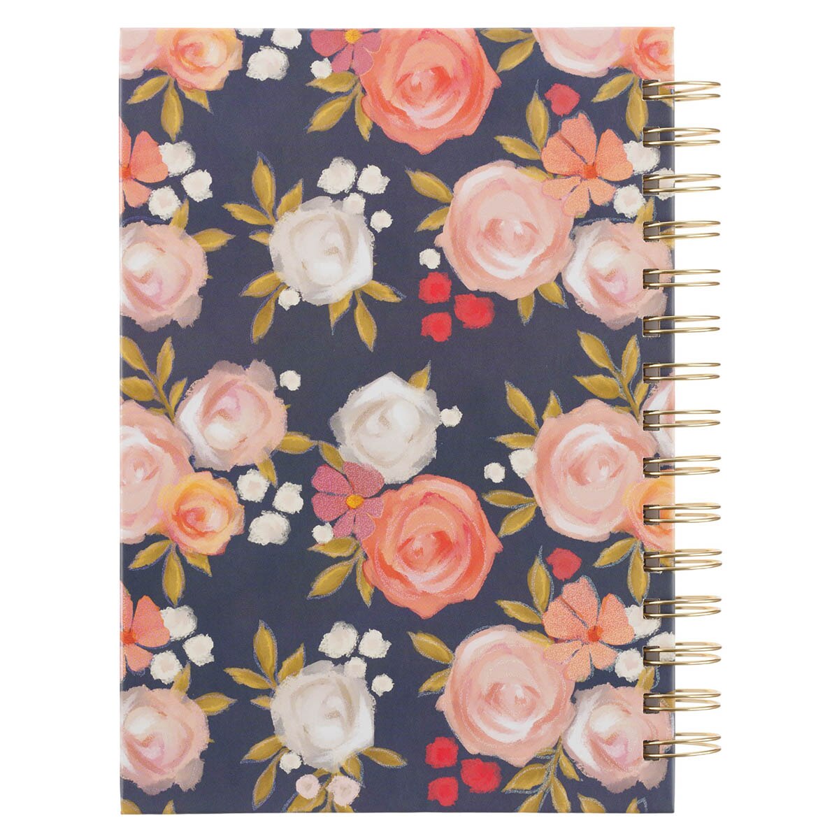 Be Still and Know Painted Peonies Spiral Journal - Psalm 46:10