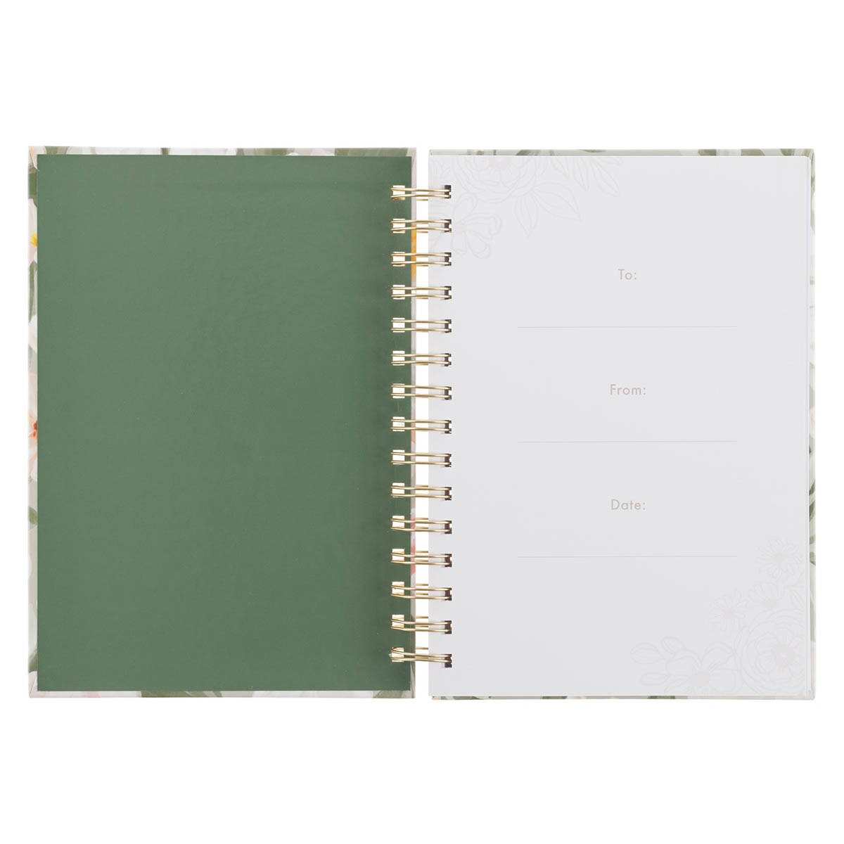 He Restores My Soul Green Garden Spiral Journal - Psalm 23:3