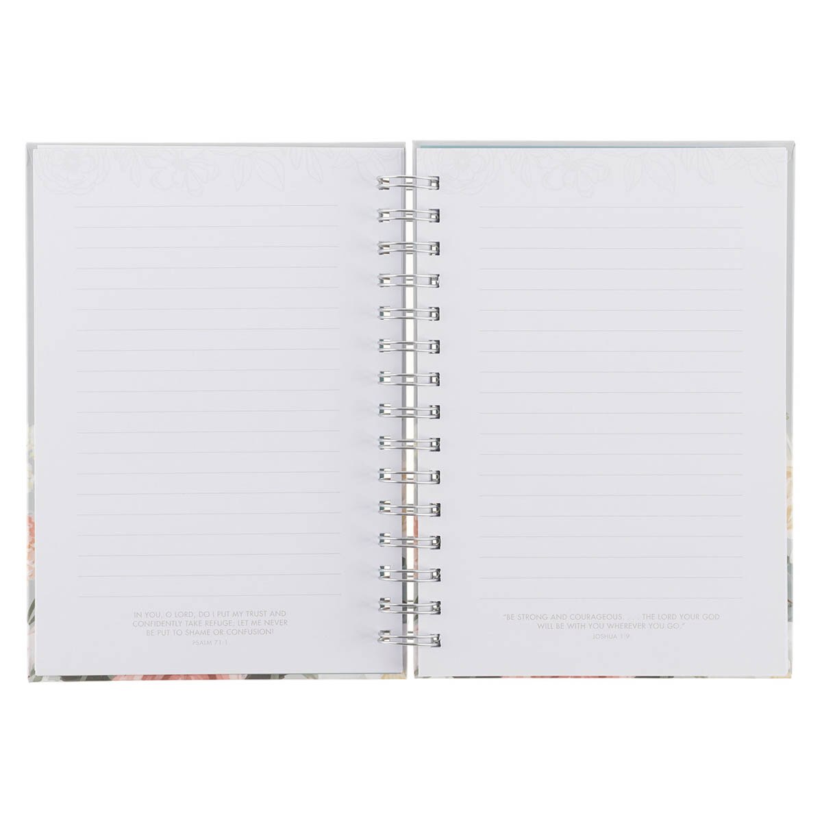 Power, Love, and a Sound Mind Mint Floral Spiral Journal – 2 Timothy 1:7