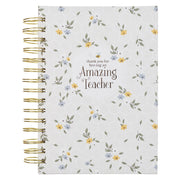 Amazing Teacher Blossom and Bees Spiral Journal