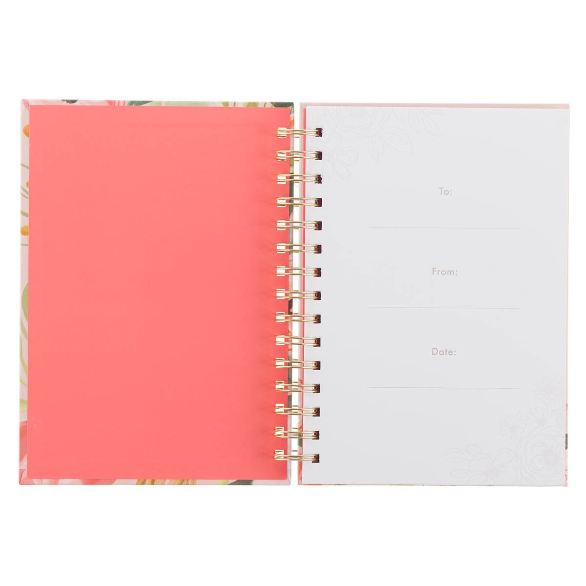 Even So It Is Well With My Soul Pink Floral Spiral Journal