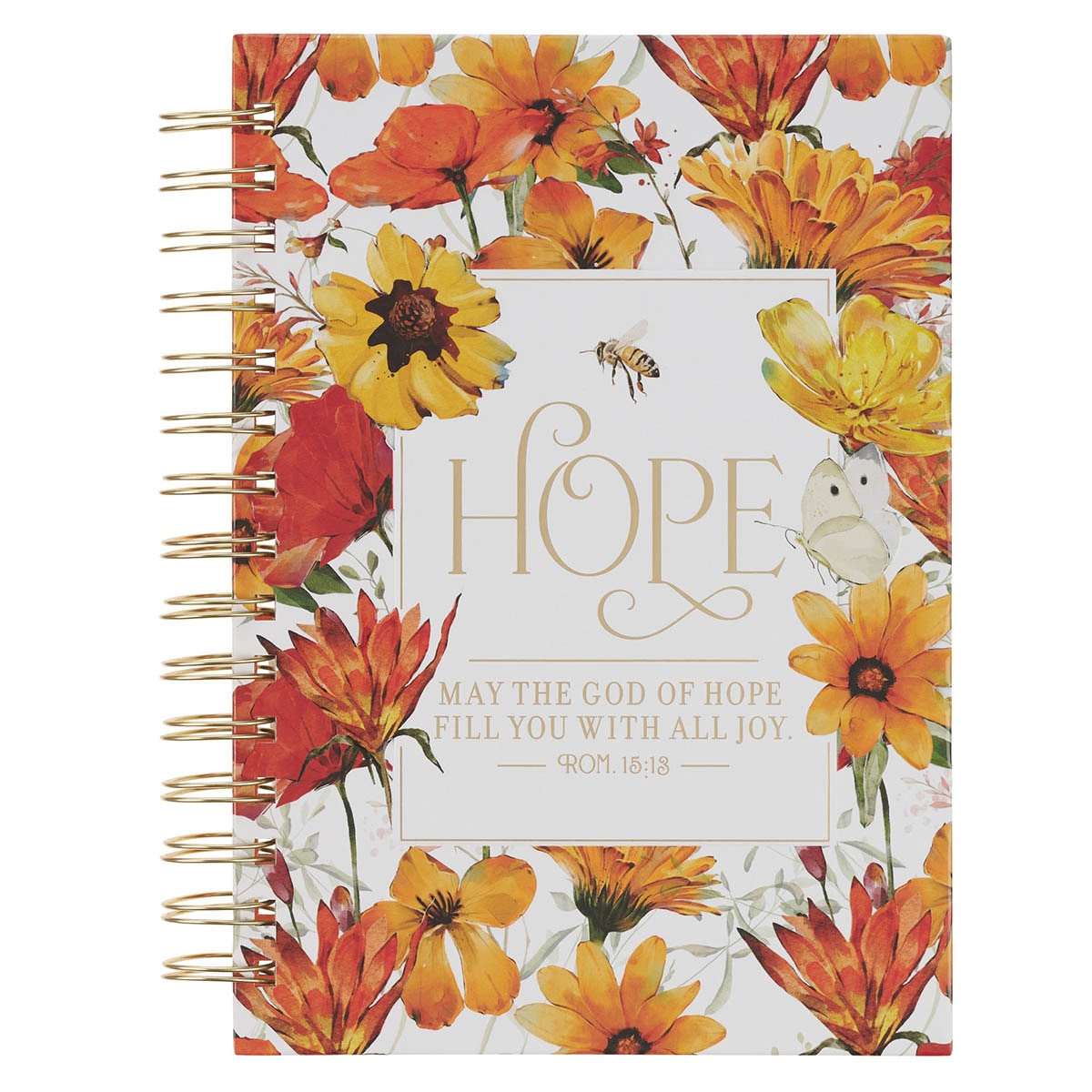 Hope Autumn Garden Spiral Journal - Romans 15:13