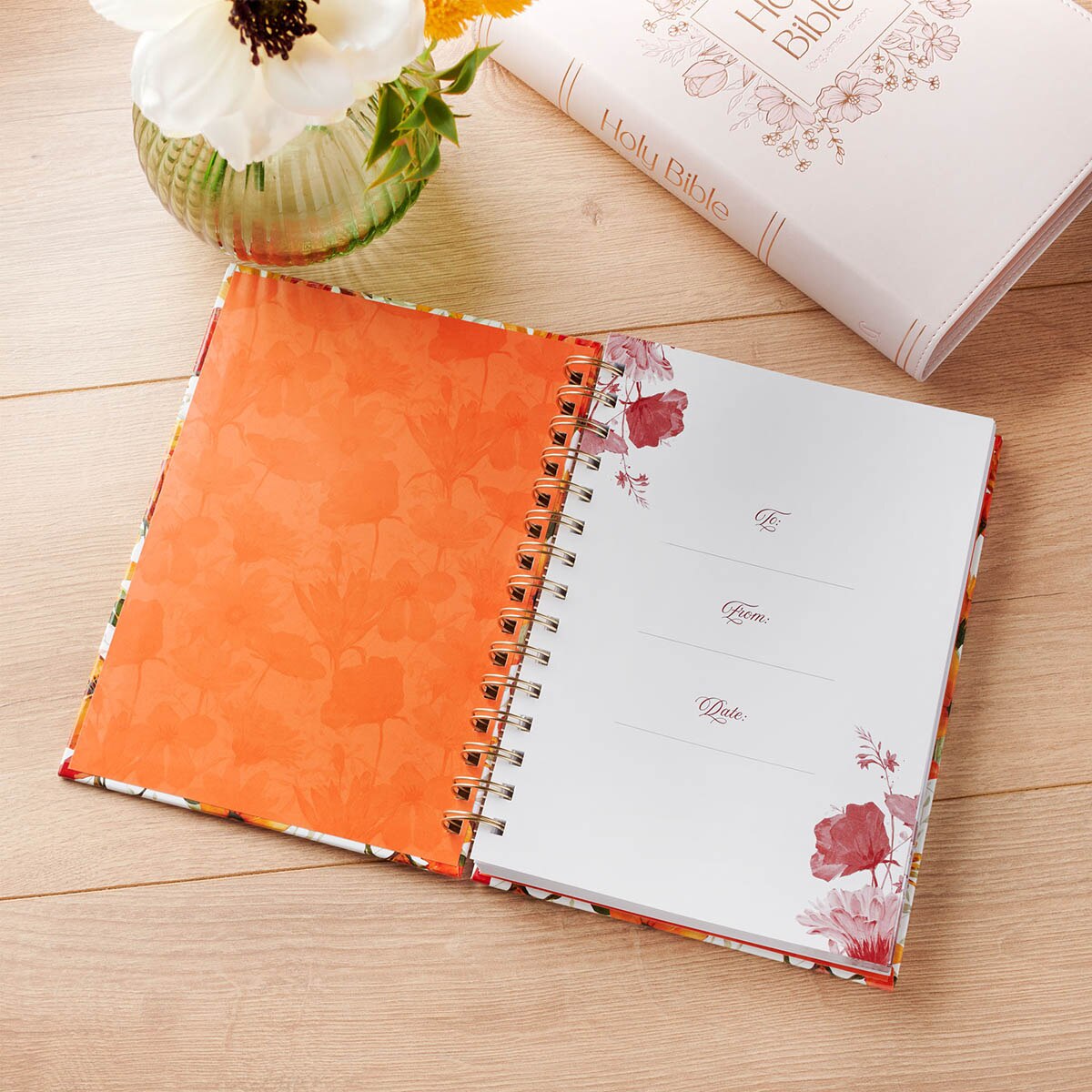 Hope Autumn Garden Spiral Journal - Romans 15:13