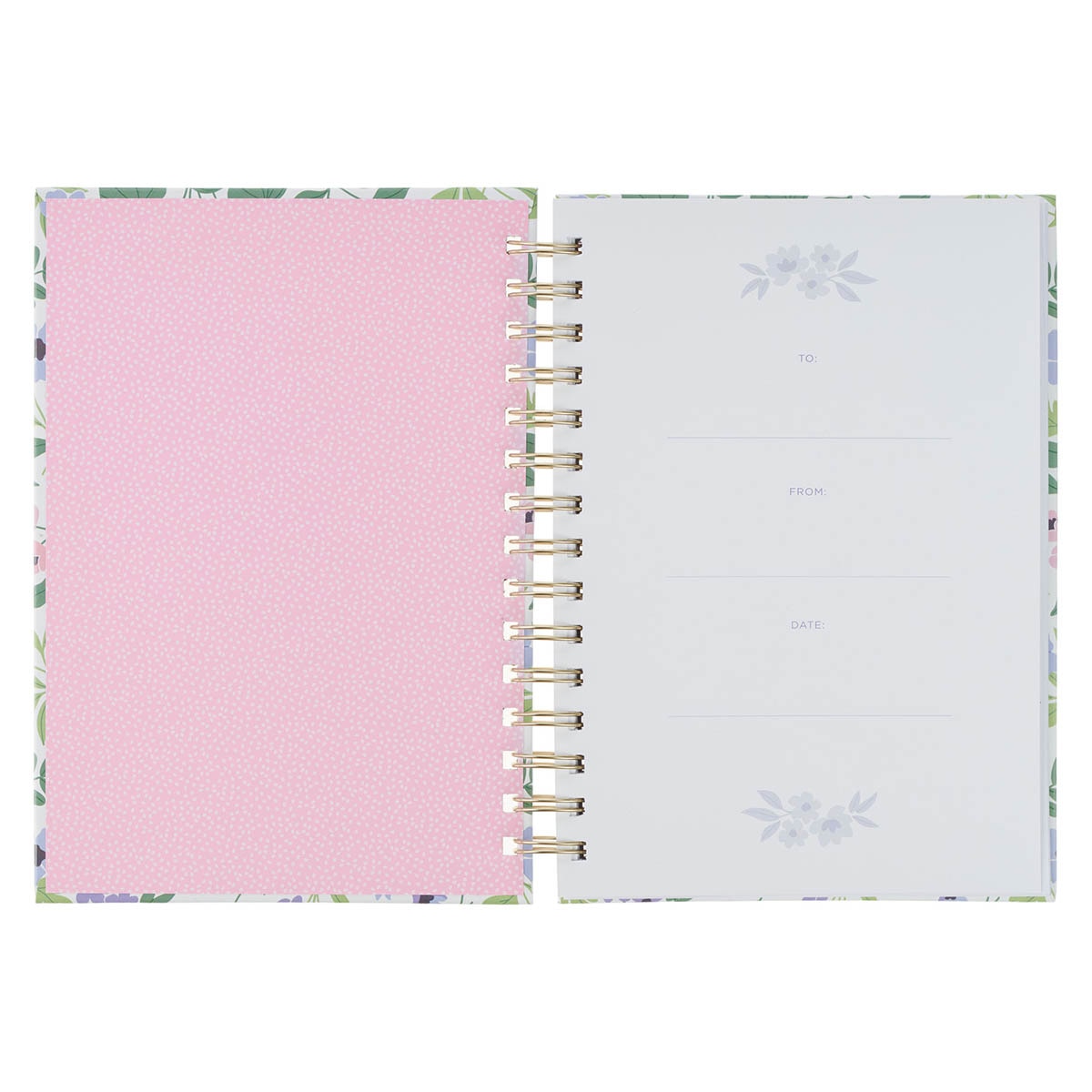 Faithful Promise Lavender Garden Spiral Journal - Heb 10:23