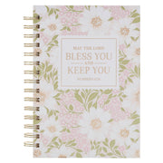 Bless and Keep You Blush Bloom Spiral Journal - Numbers 6:24