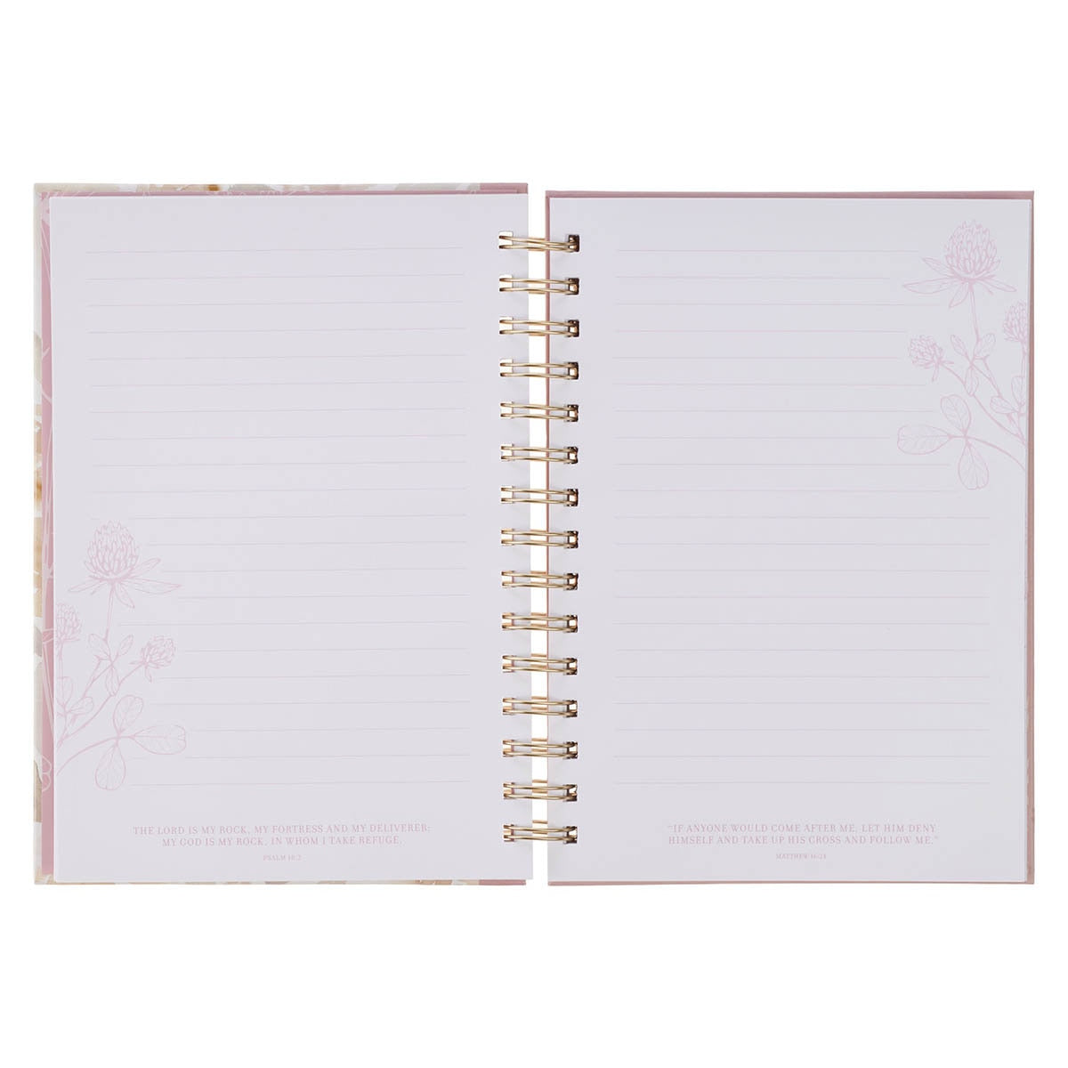 Always Be Joyful Pink Floral Spiral Journal - 1 Thessalonians 5:16