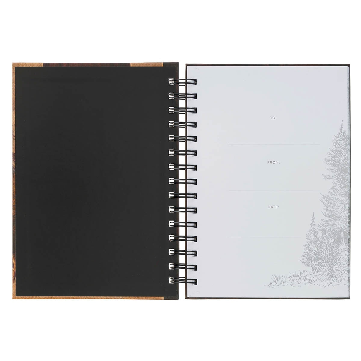 Man of God Brown Trailhead Large Spiral Journal - 1 Timothy 6:11