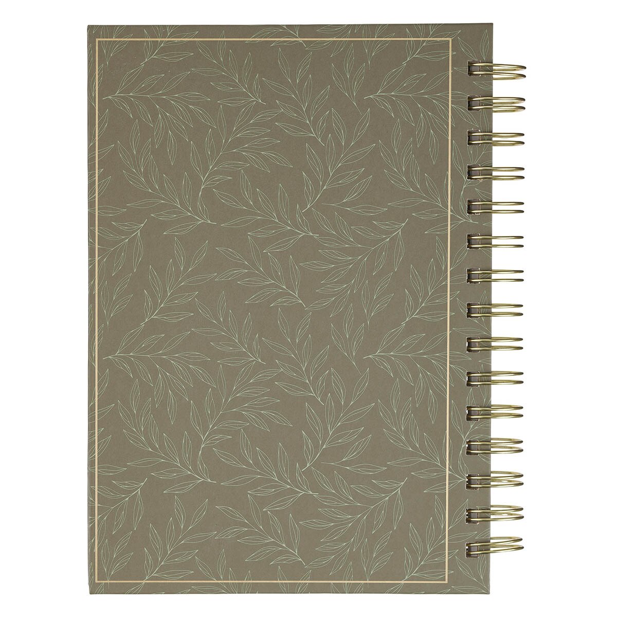I Am With You Always Green Botanical Leaf Spiral Journal  - Matthew 28:20