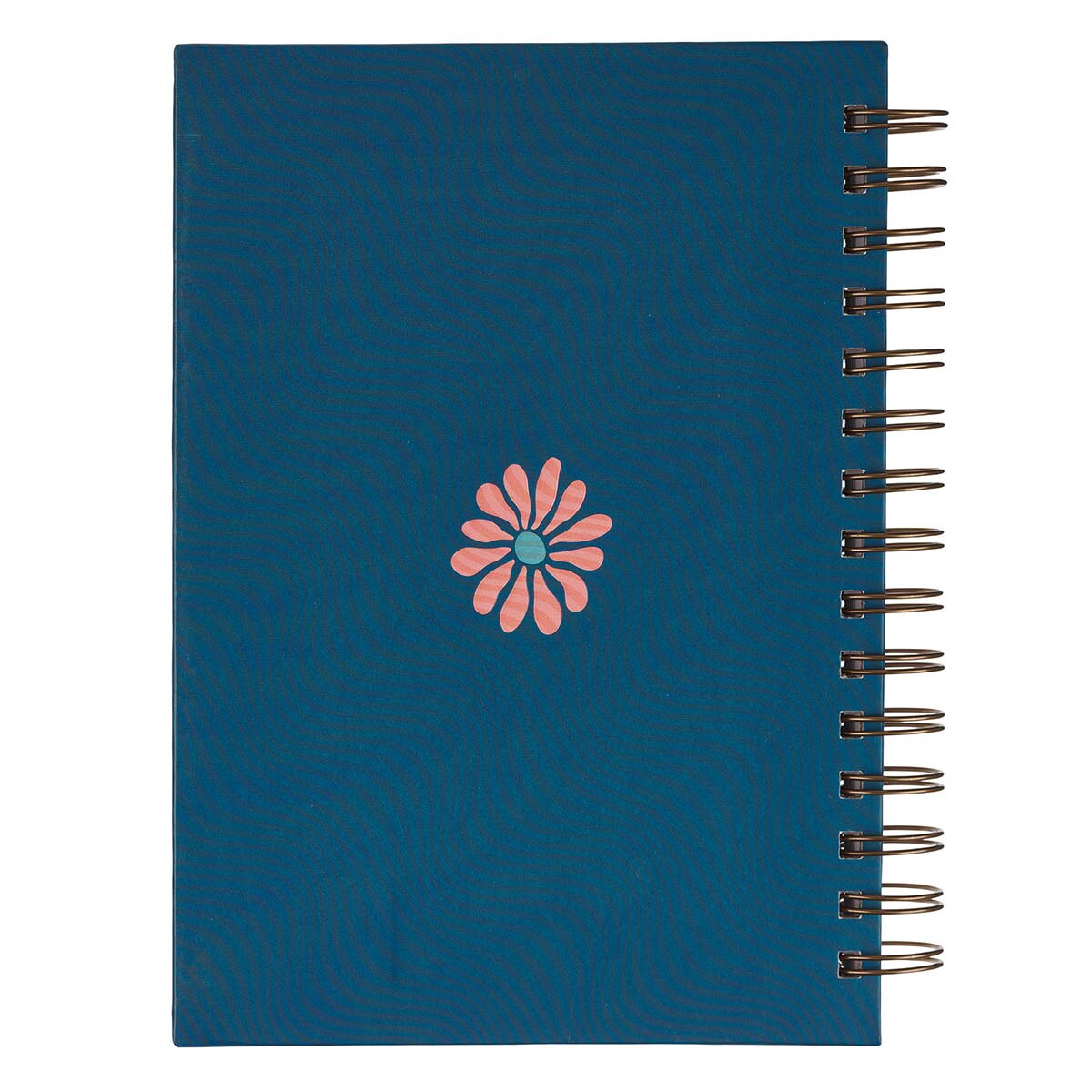 Follow Jesus Peach Floral Mosaic Spiral Journal