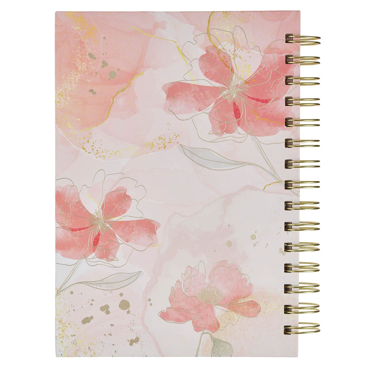 Amazing Grace Pink Floral Spiral Journal