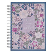 Trust in the Lord Purple Spring Floral Spiral Journal - Proverbs 3:5