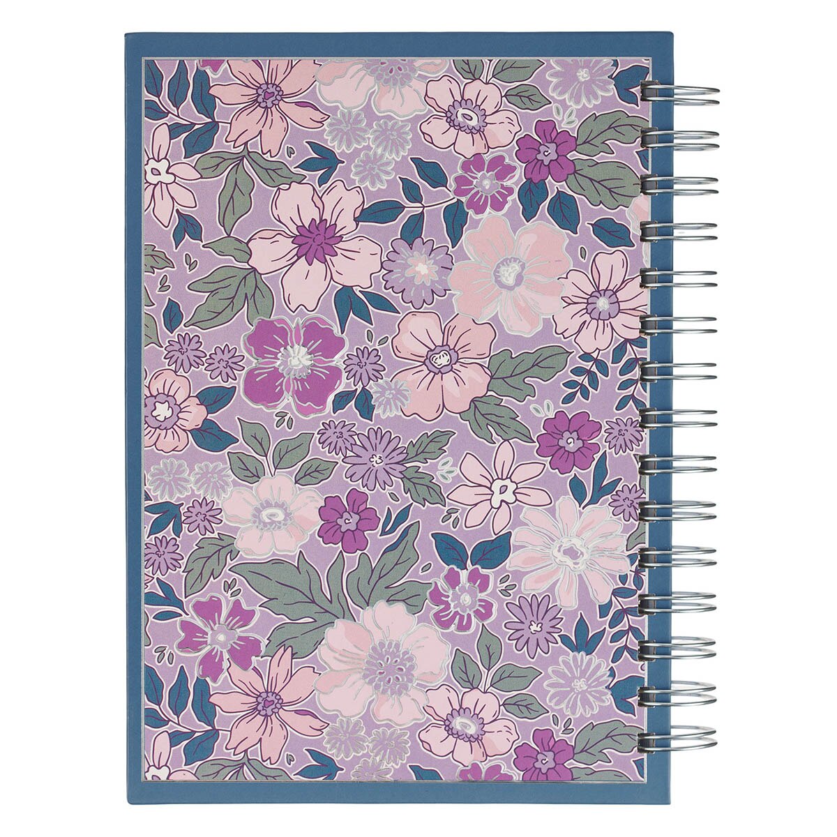 Trust in the Lord Purple Spring Floral Spiral Journal - Proverbs 3:5