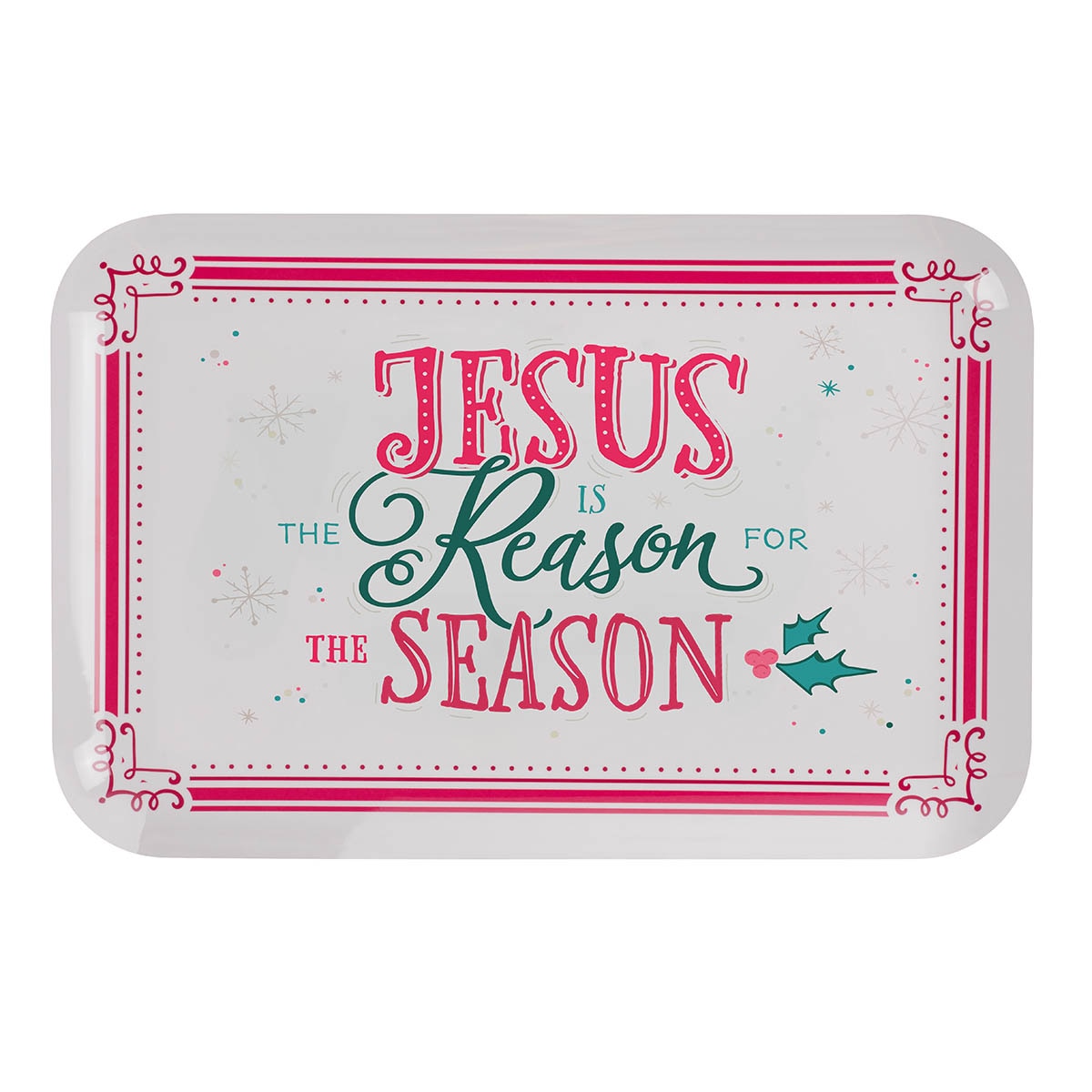 Jesus is the Reason for the Season White Melamine Tray