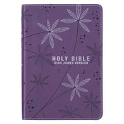 Purple Faux Leather Compact King James Version Bible