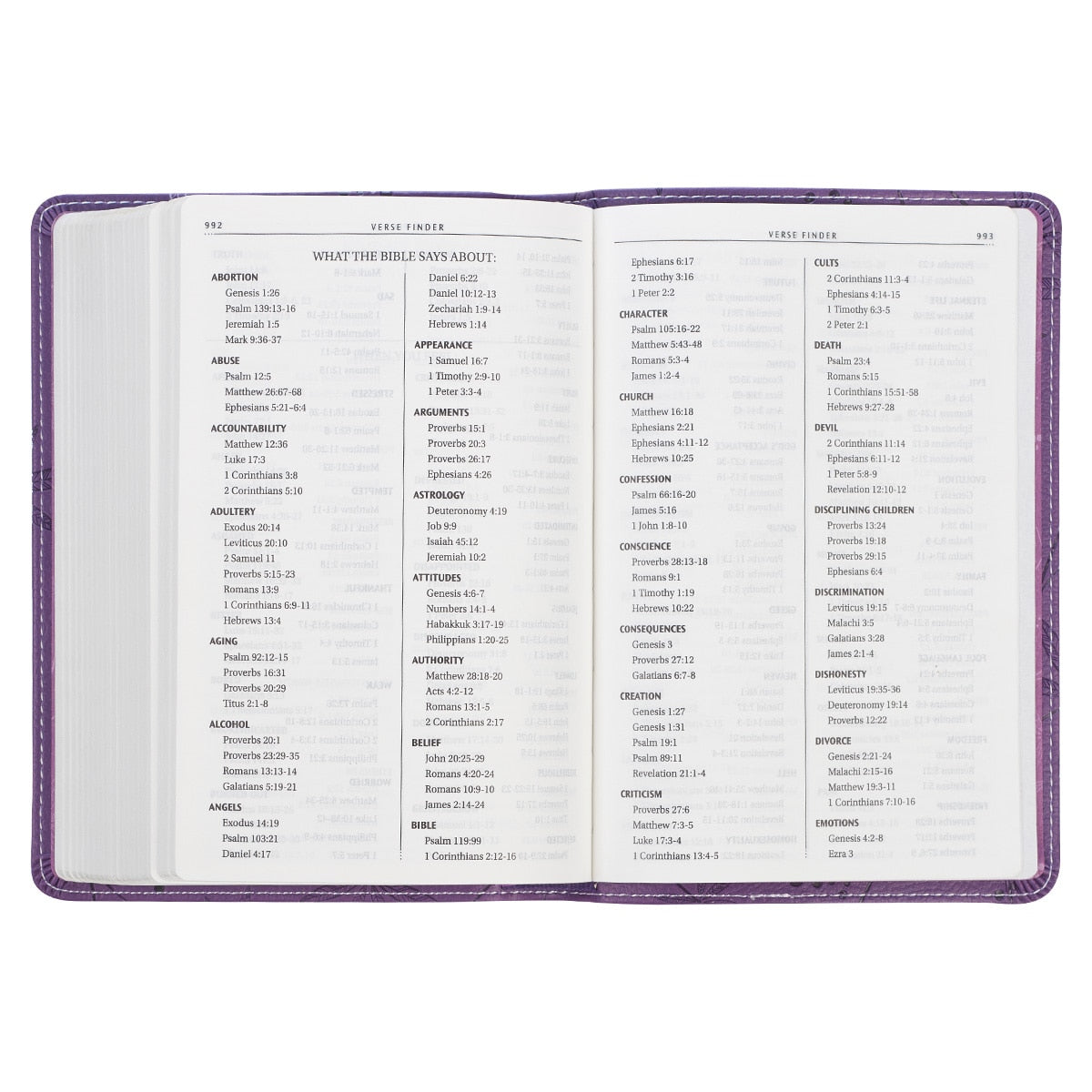 Purple Faux Leather Compact King James Version Bible