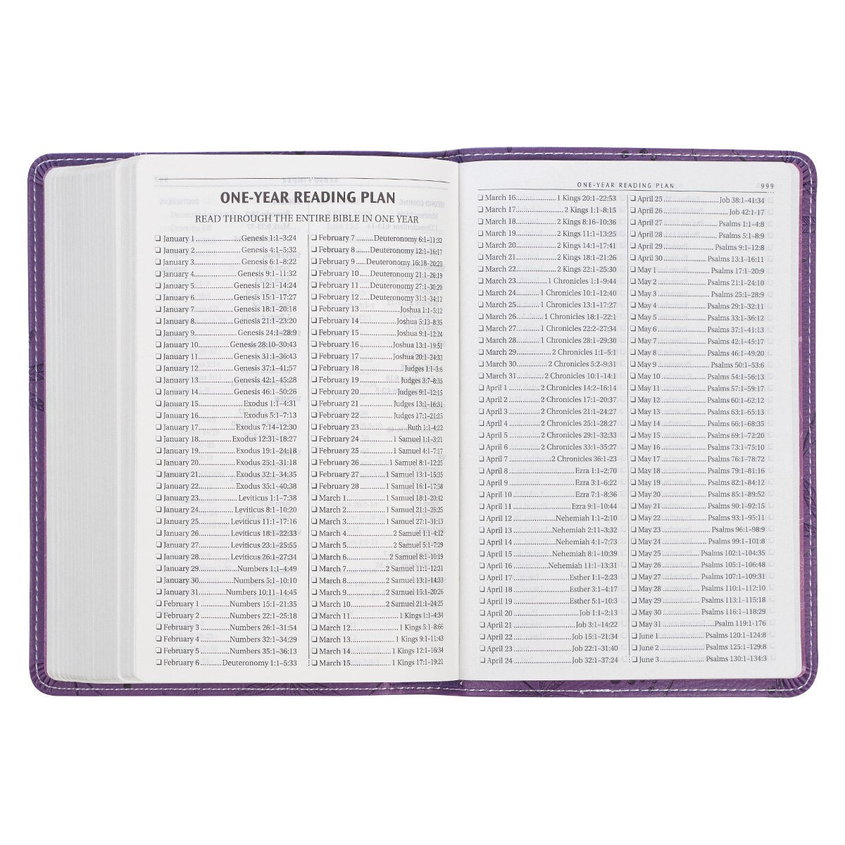 Purple Faux Leather Compact King James Version Bible