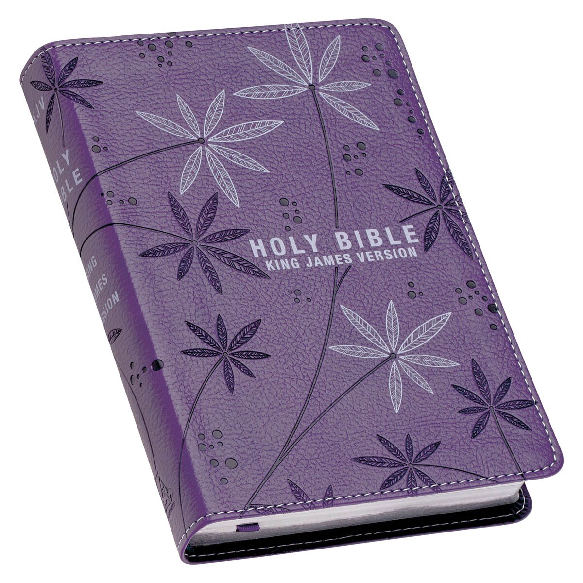 Purple Faux Leather Compact King James Version Bible