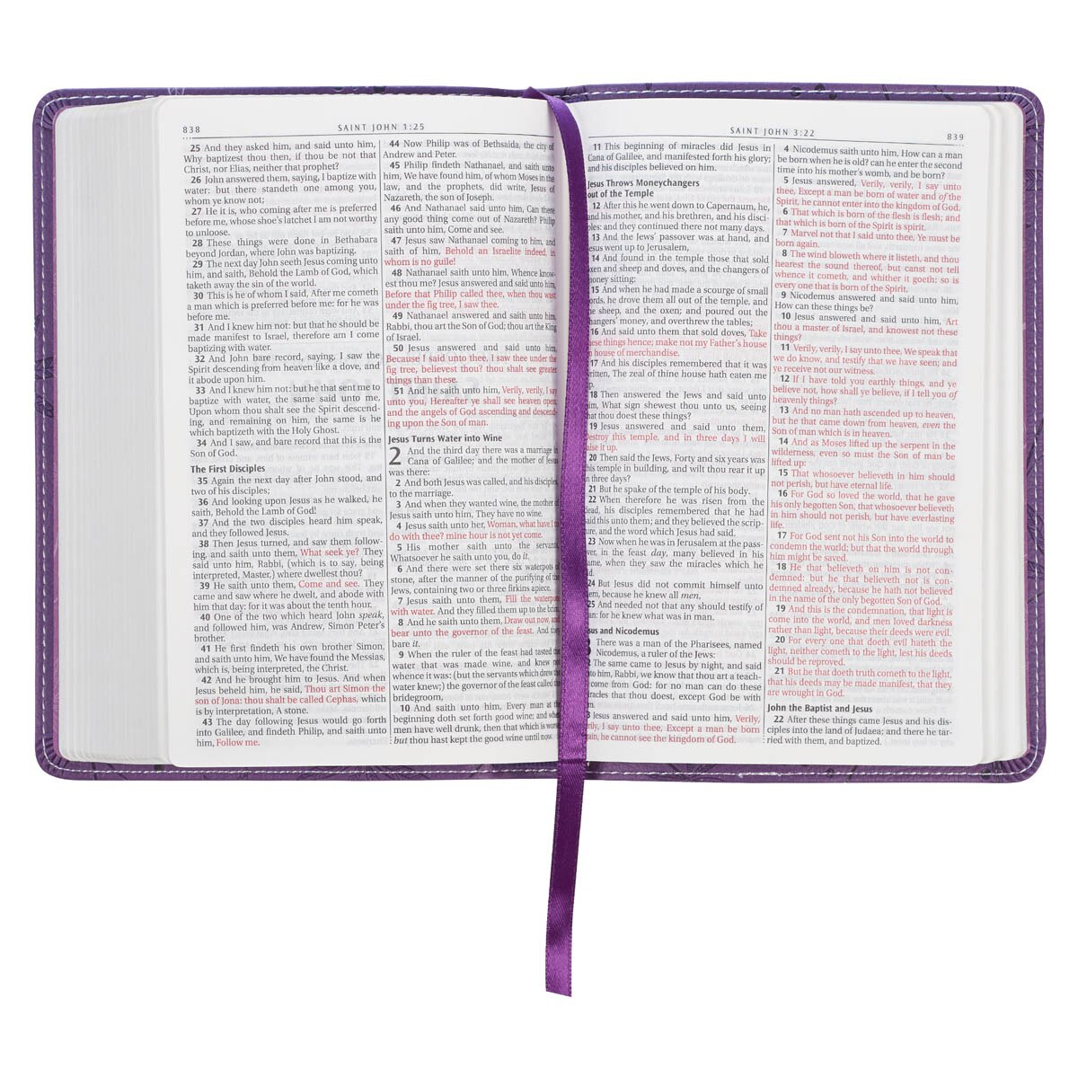 Purple Faux Leather Compact King James Version Bible