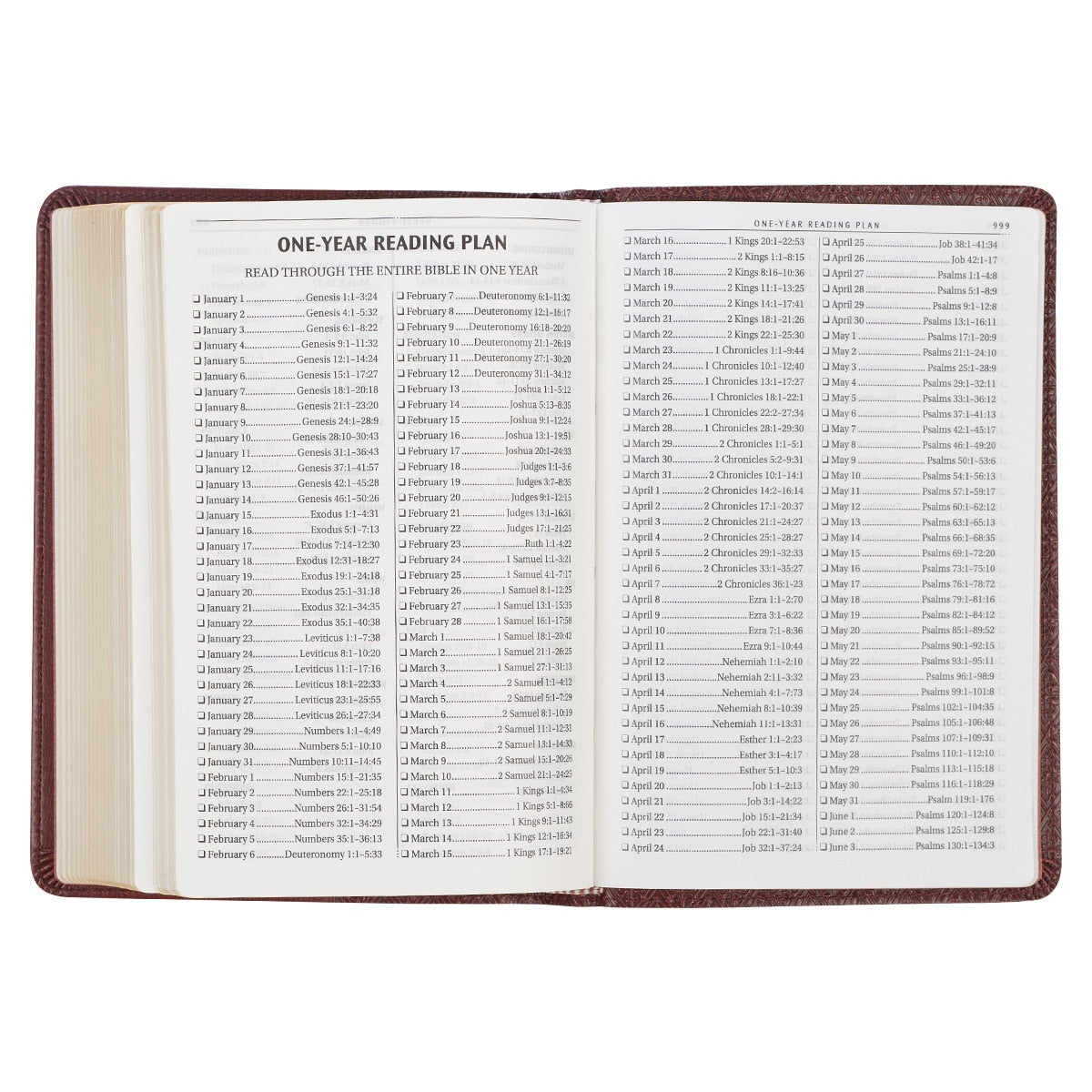 Saddle Tan Faux Leather Compact King James Version Bible