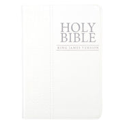 White Faux Leather Compact King James Version Bible