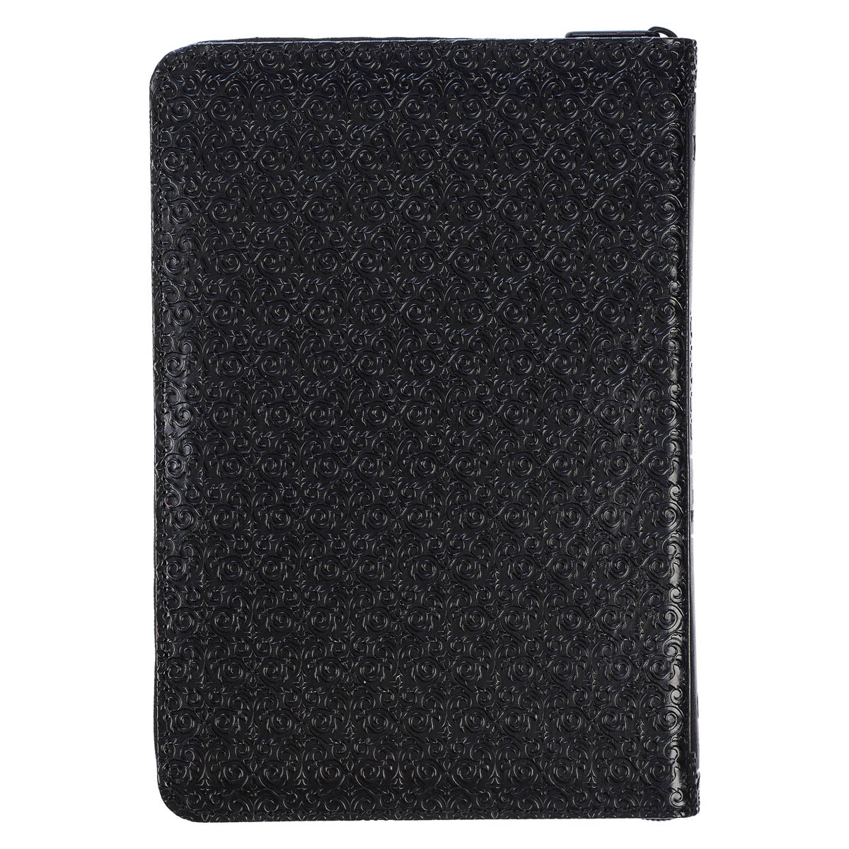 Black Faux Leather Compact King James Version Bible with Zippered Closure