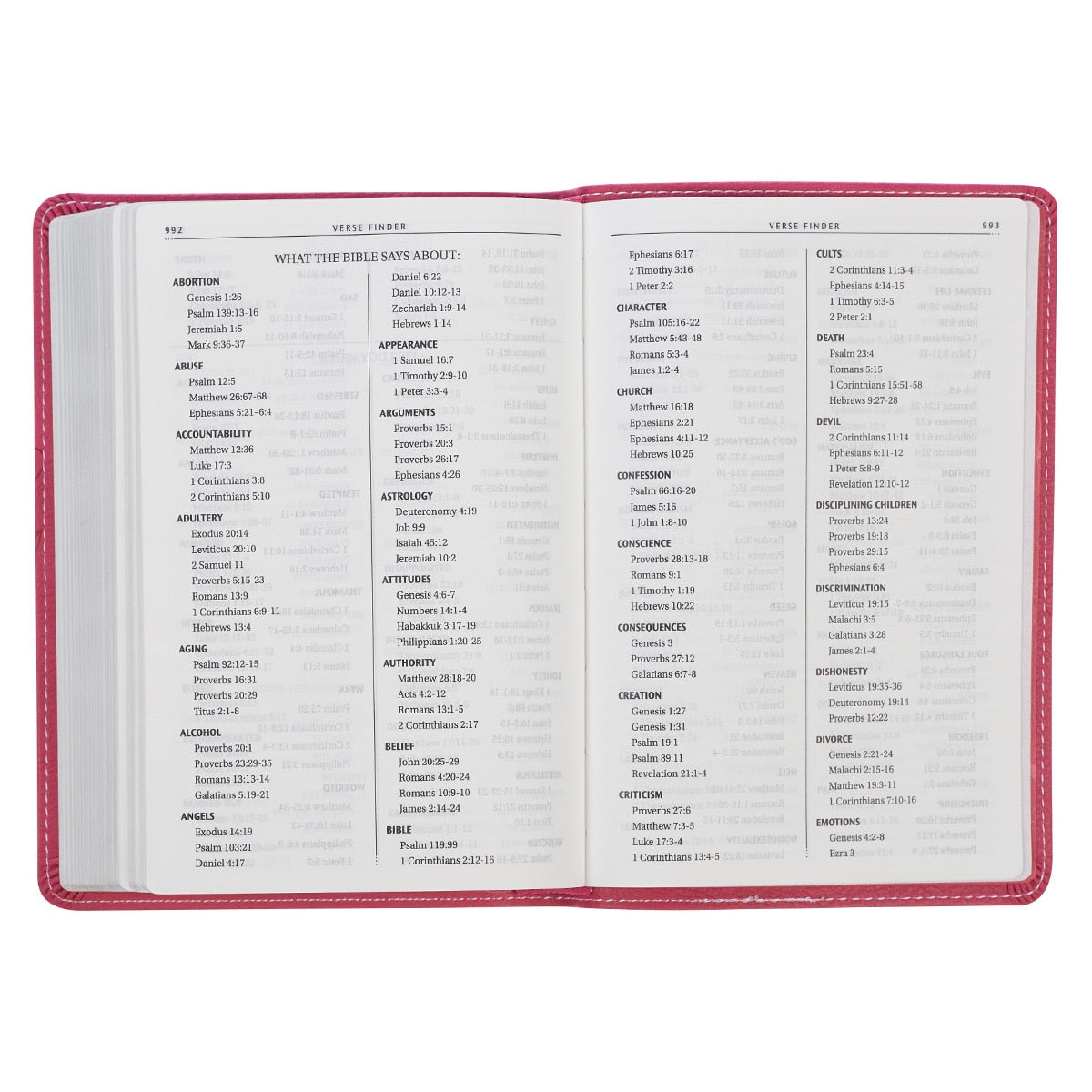 Pink Faux Leather Compact King James Version Bible