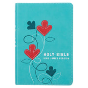 Turquoise Faux Leather Compact King James Version Bible