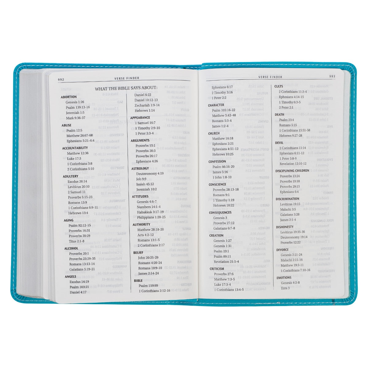 Turquoise Faux Leather Compact King James Version Bible