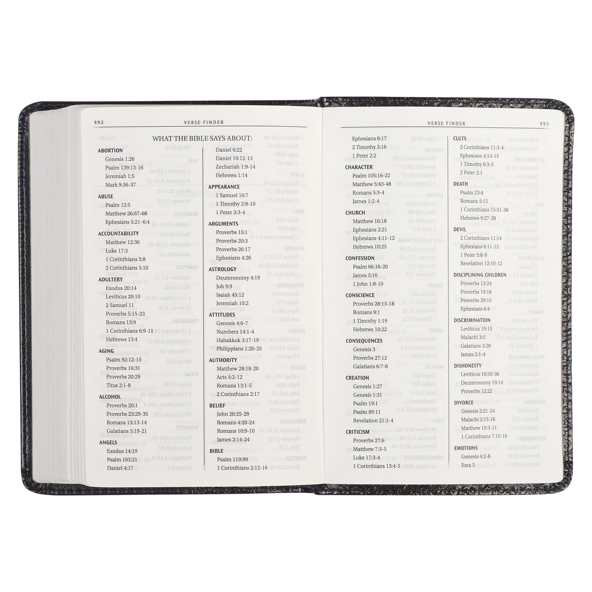 Black Faux Leather King James Version Pocket Bible