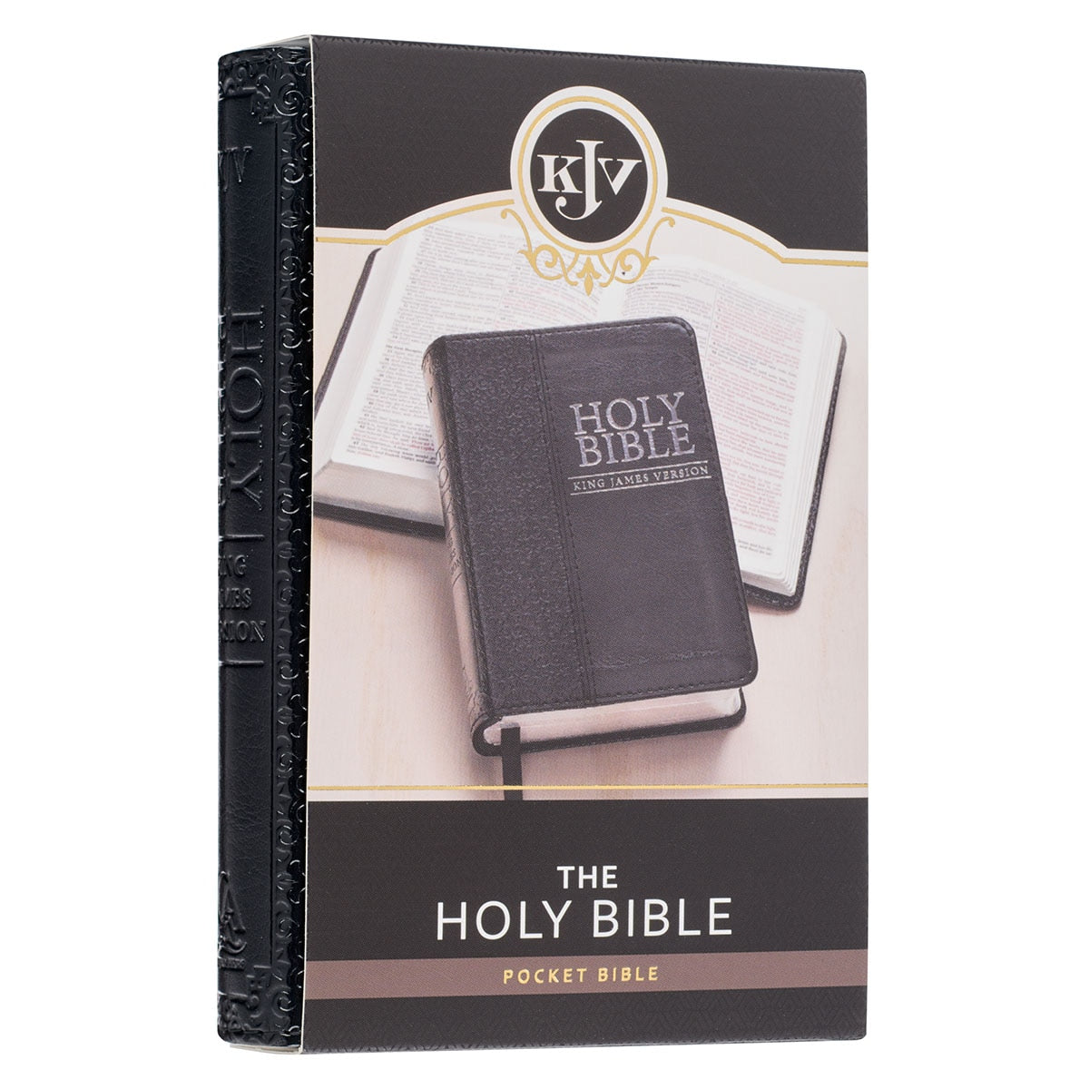 Black Faux Leather King James Version Pocket Bible