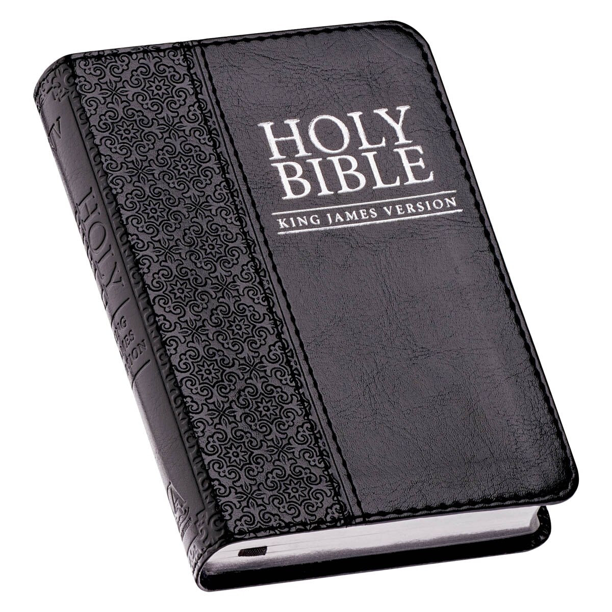 Black Faux Leather King James Version Pocket Bible