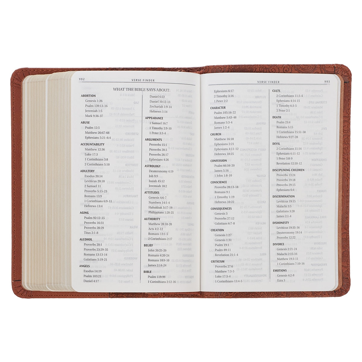 Toffee Brown Faux Leather King James Version Pocket Bible