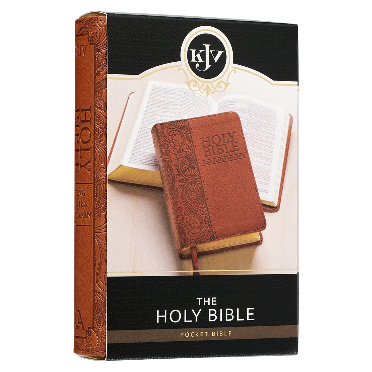 Toffee Brown Faux Leather King James Version Pocket Bible