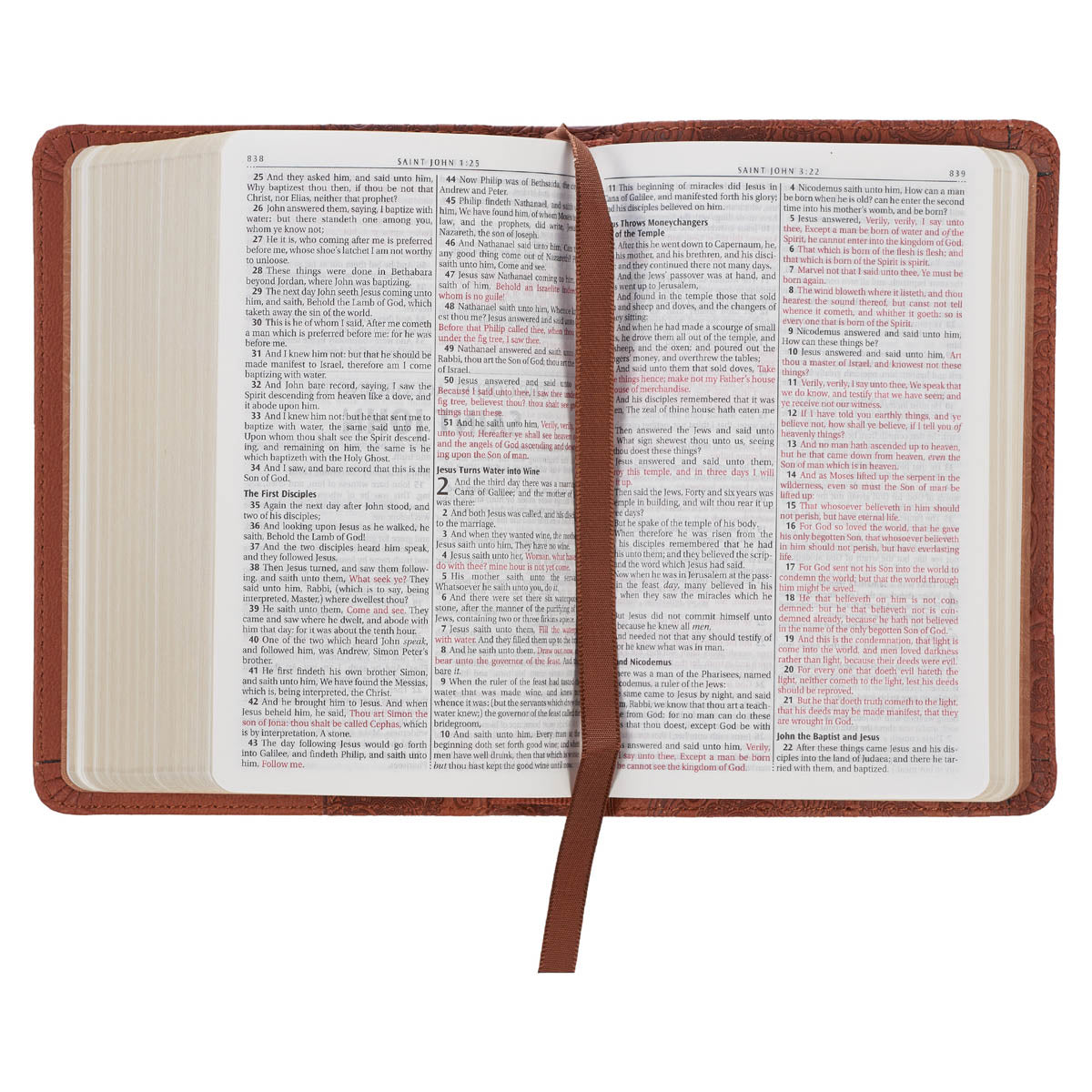 Toffee Brown Faux Leather King James Version Pocket Bible