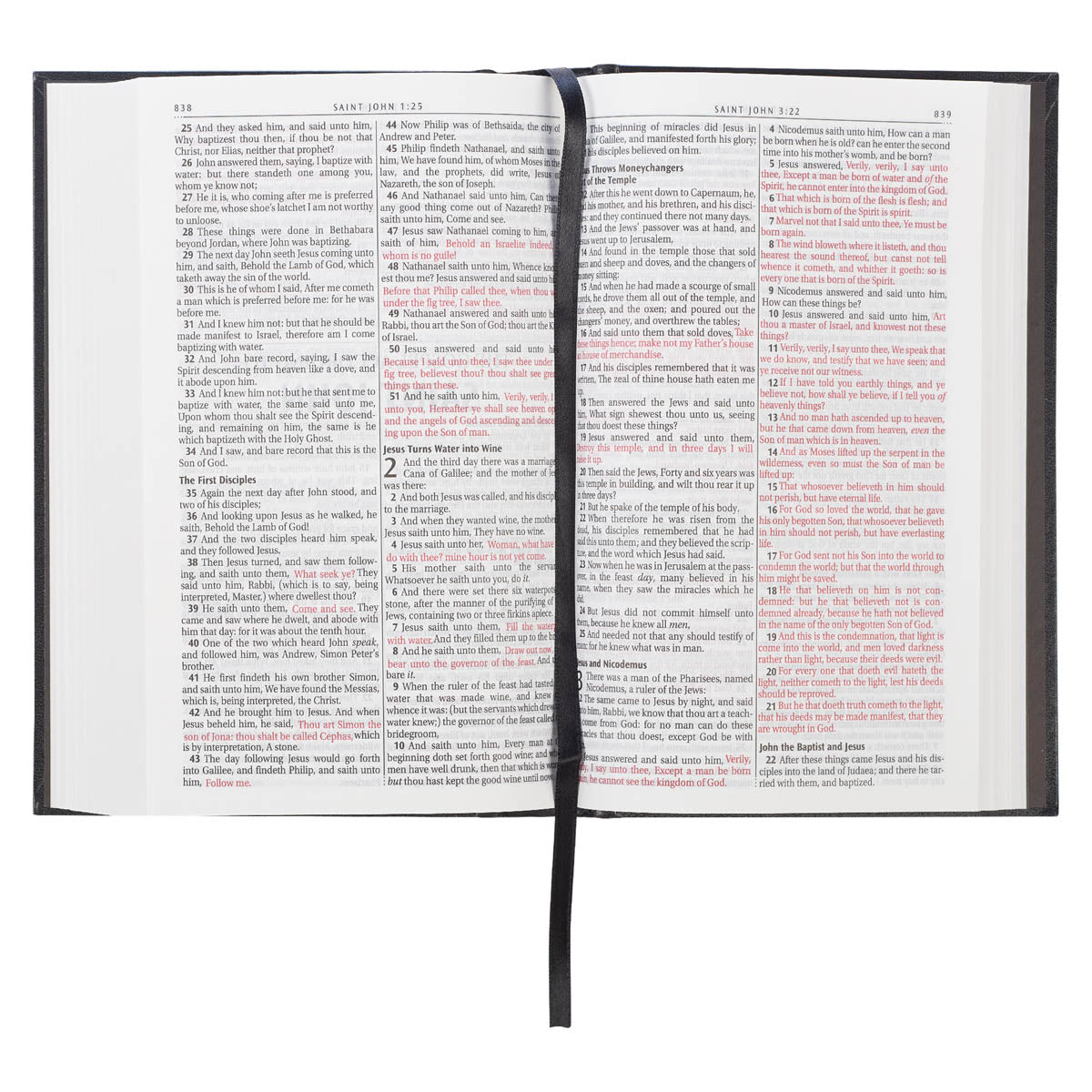 Black Hardcover King James Version Pew and Worship Bible