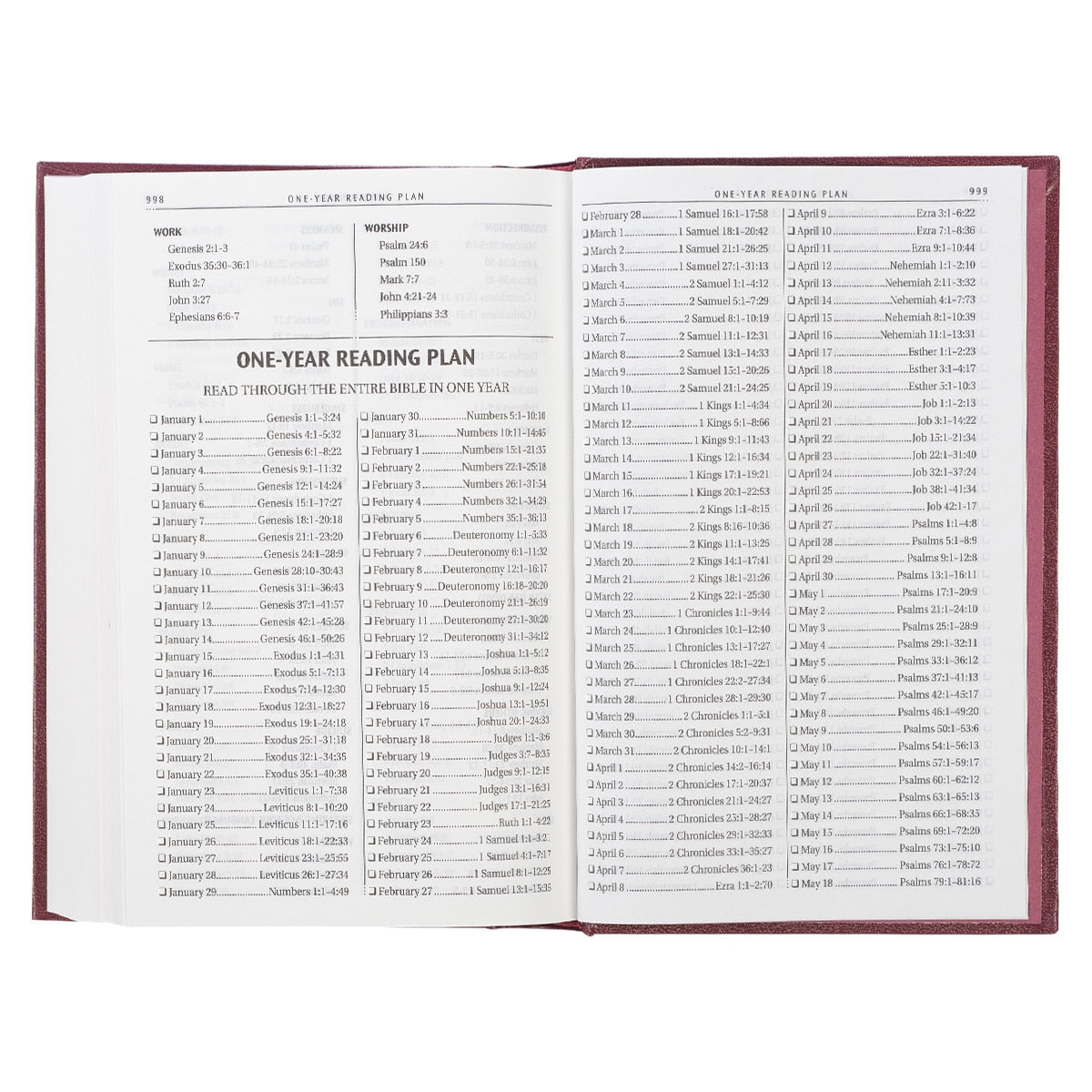 Burgundy Hardcover King James Version Pew Bible